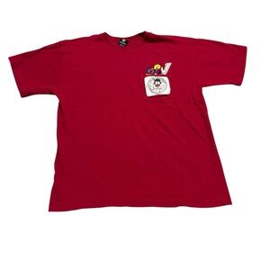Vintage Men’s Small Looney Tunes Tweety Bird Sylvester the Cat Pocket T-Shirt